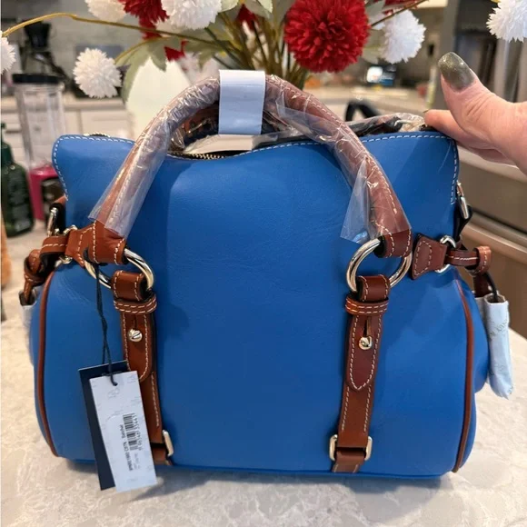 Dooney and Bourke cobalt satchel - Picture 6 of 16